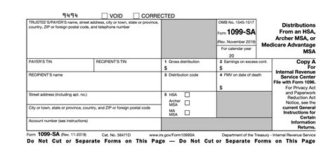 1099-sa box 1 gross distribution|1099 sa tax form.